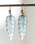 Plumage Aquamarine Figurehead Cameo Earrings