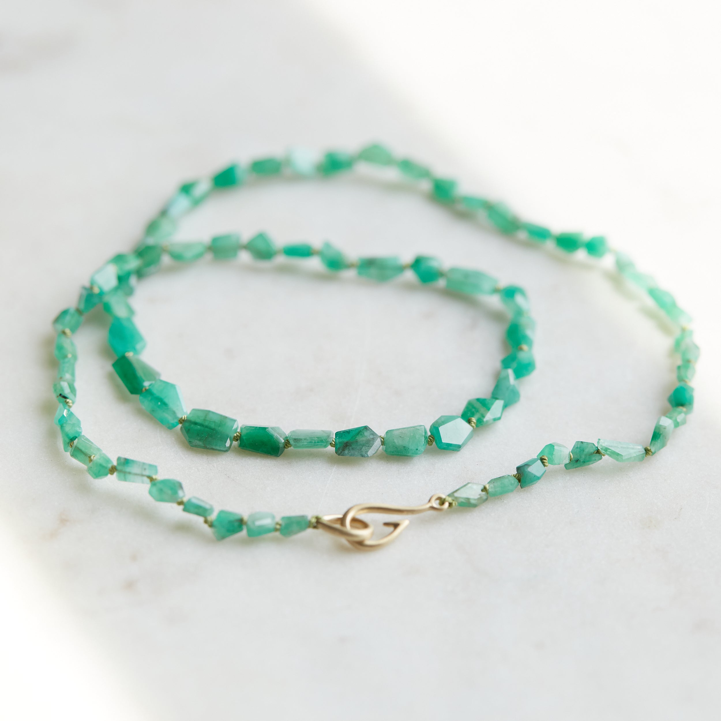 Shades of Spring Emerald Ruthie B. Necklace