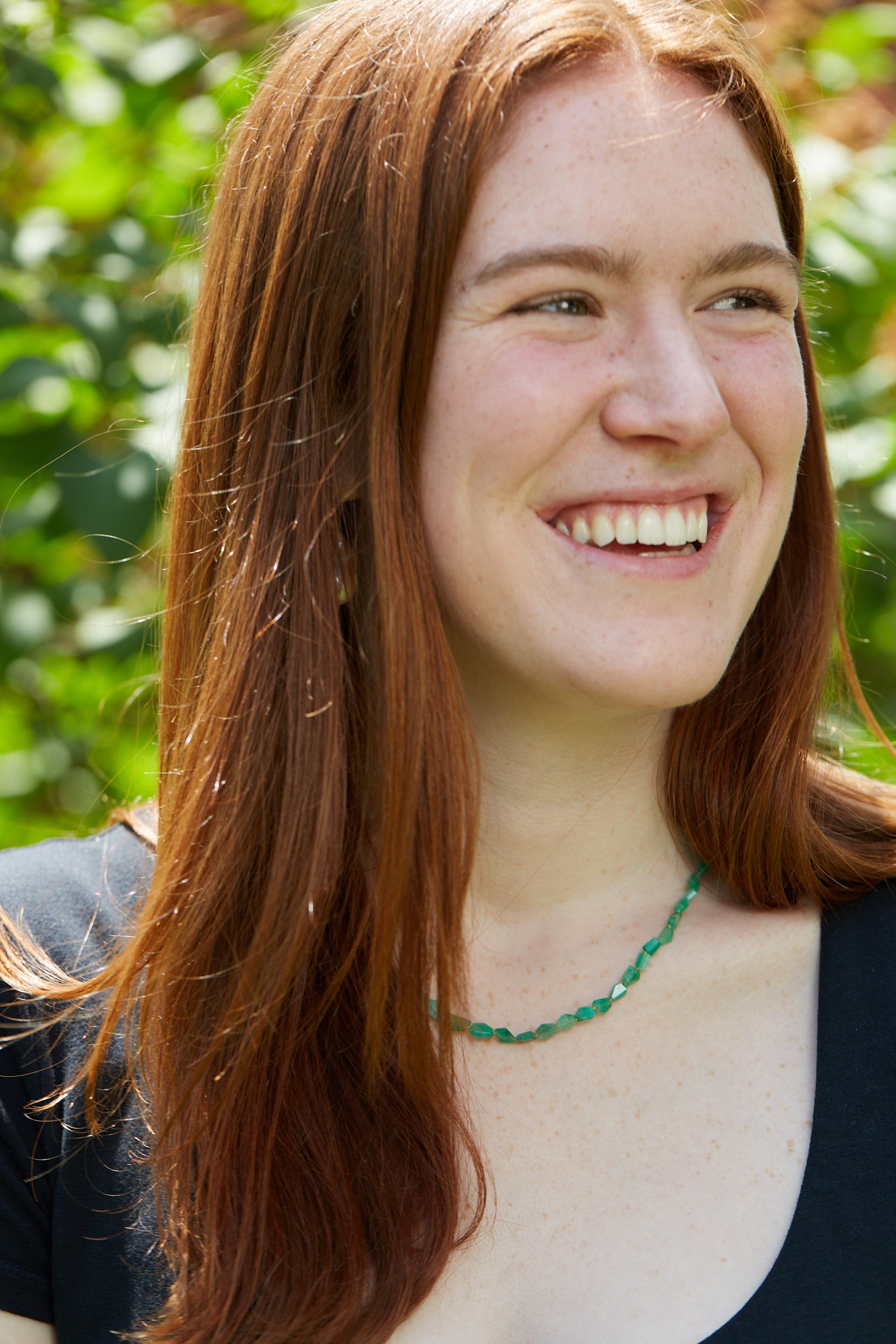 Shades of Spring Emerald Ruthie B. Necklace