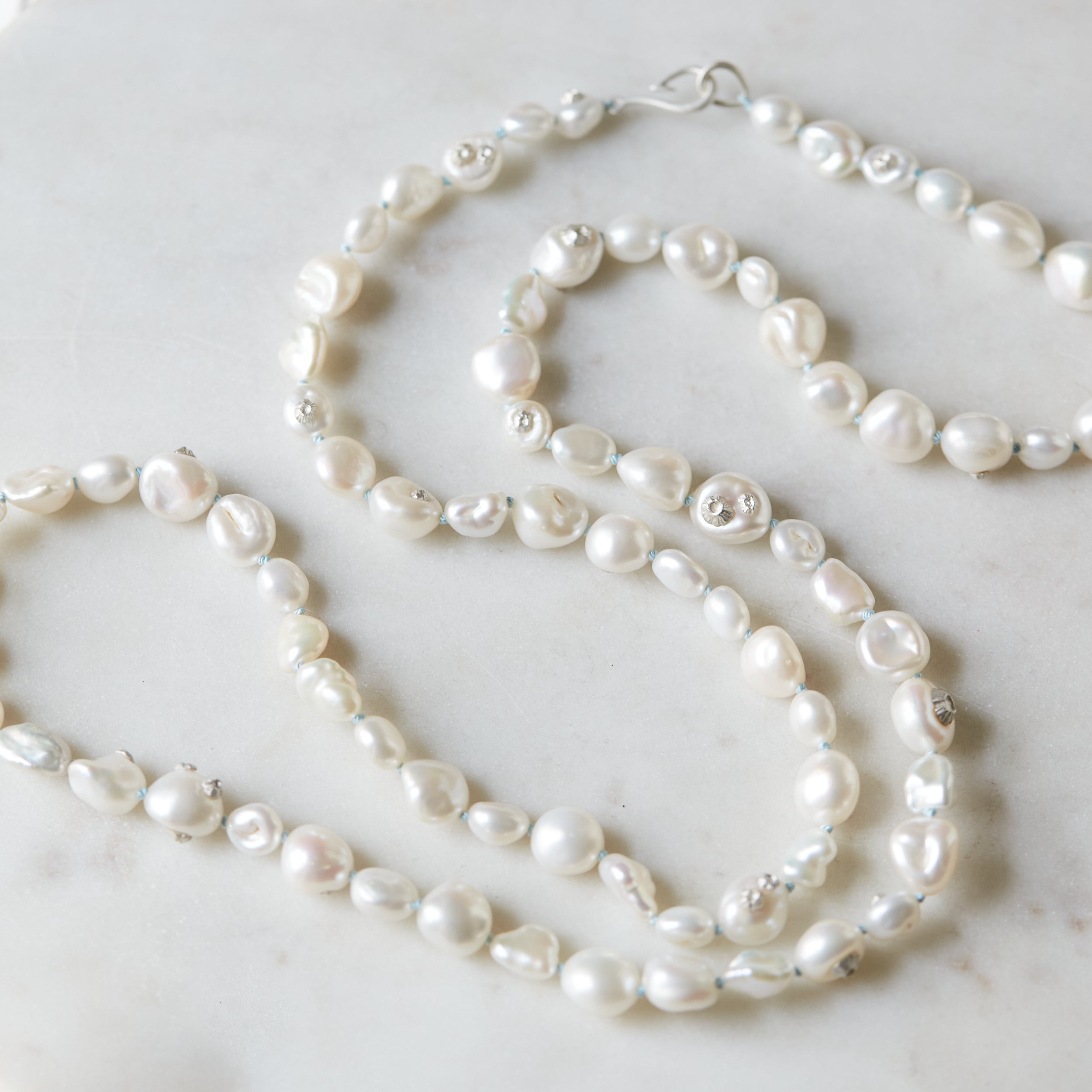 Evening Star Pearl Ruthie B. Necklace with Barnacles