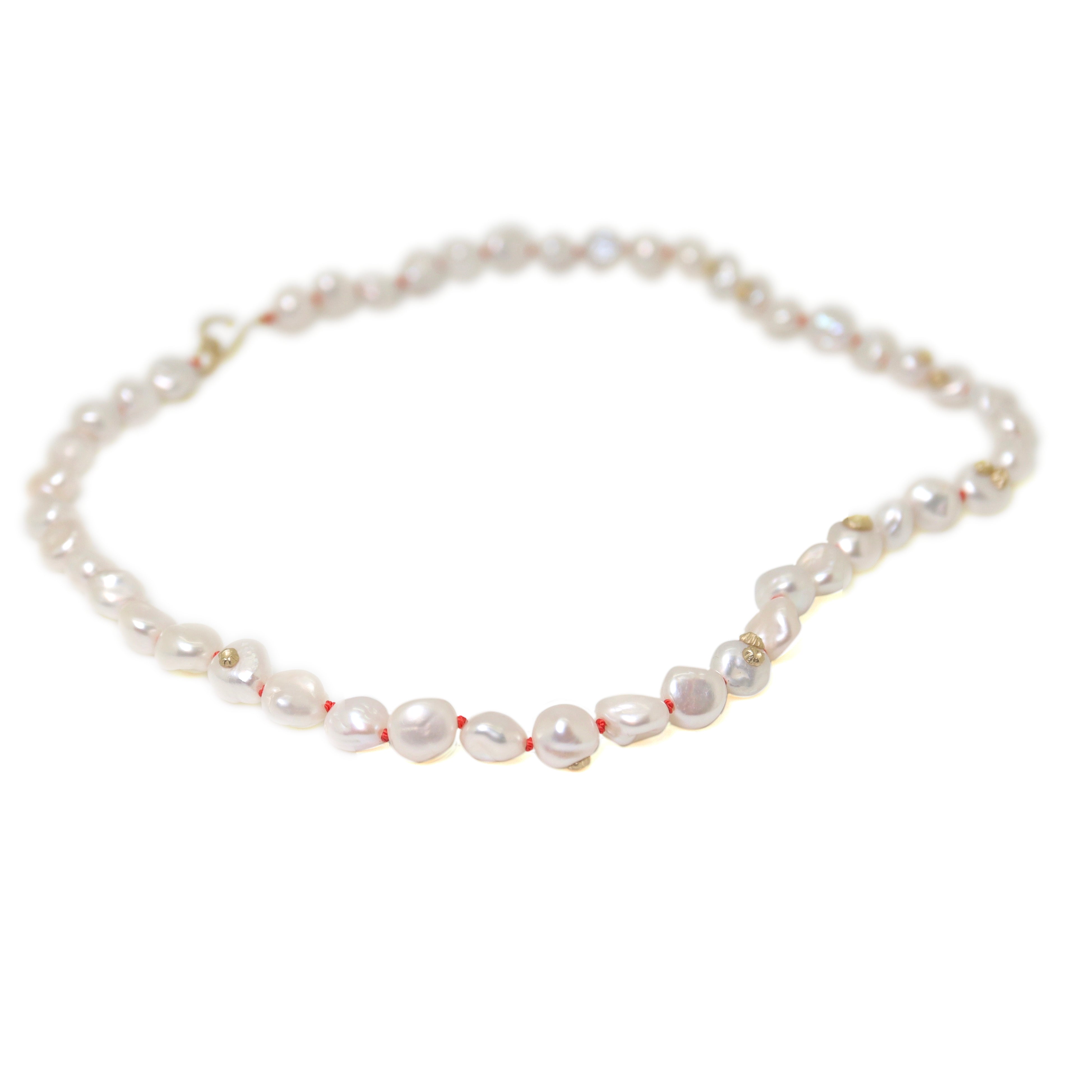 Sea Petal Pearl Ruthie B. Necklace with Barnacles