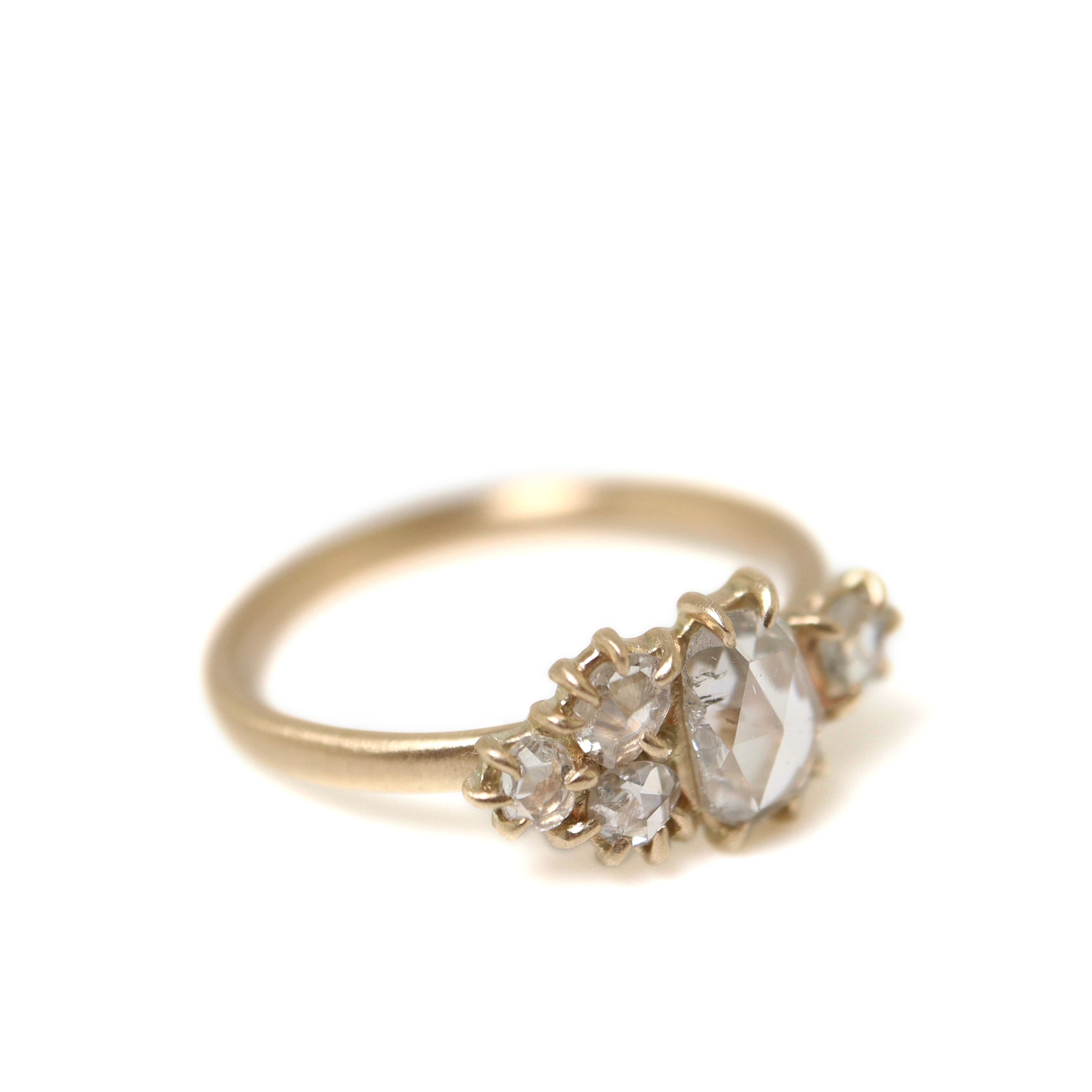 Ever After rose cut diamonds vanity ring by Hannah Blount