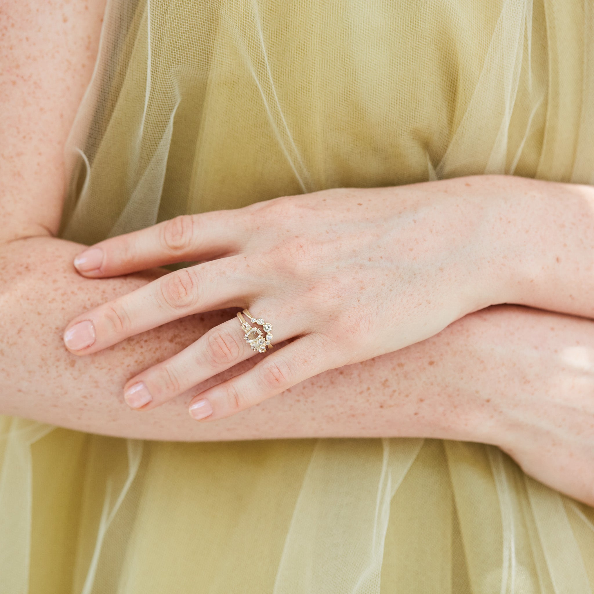 Ever After rose cut diamonds vanity ring by Hannah Blount