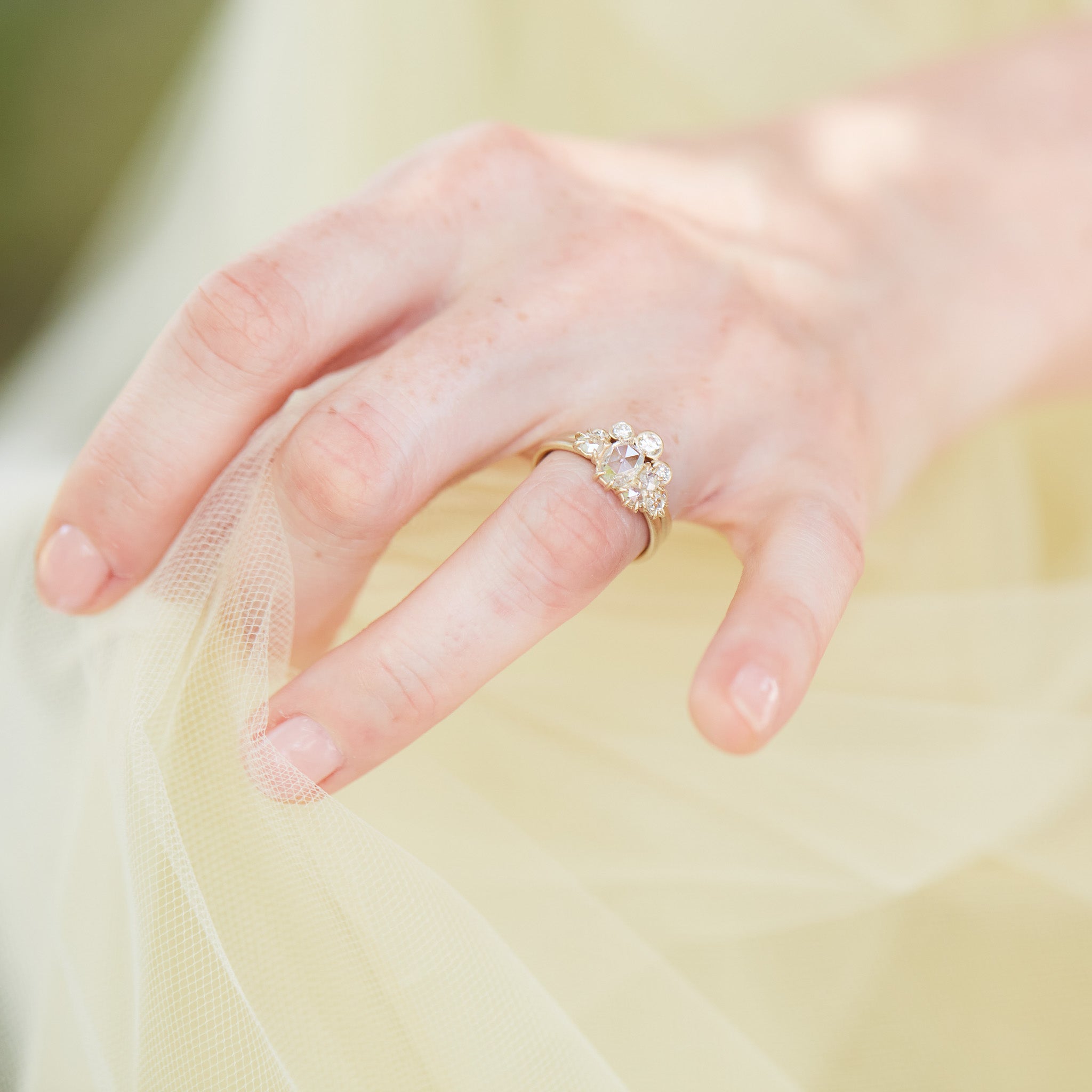 Ever After rose cut diamonds vanity ring by Hannah Blount
