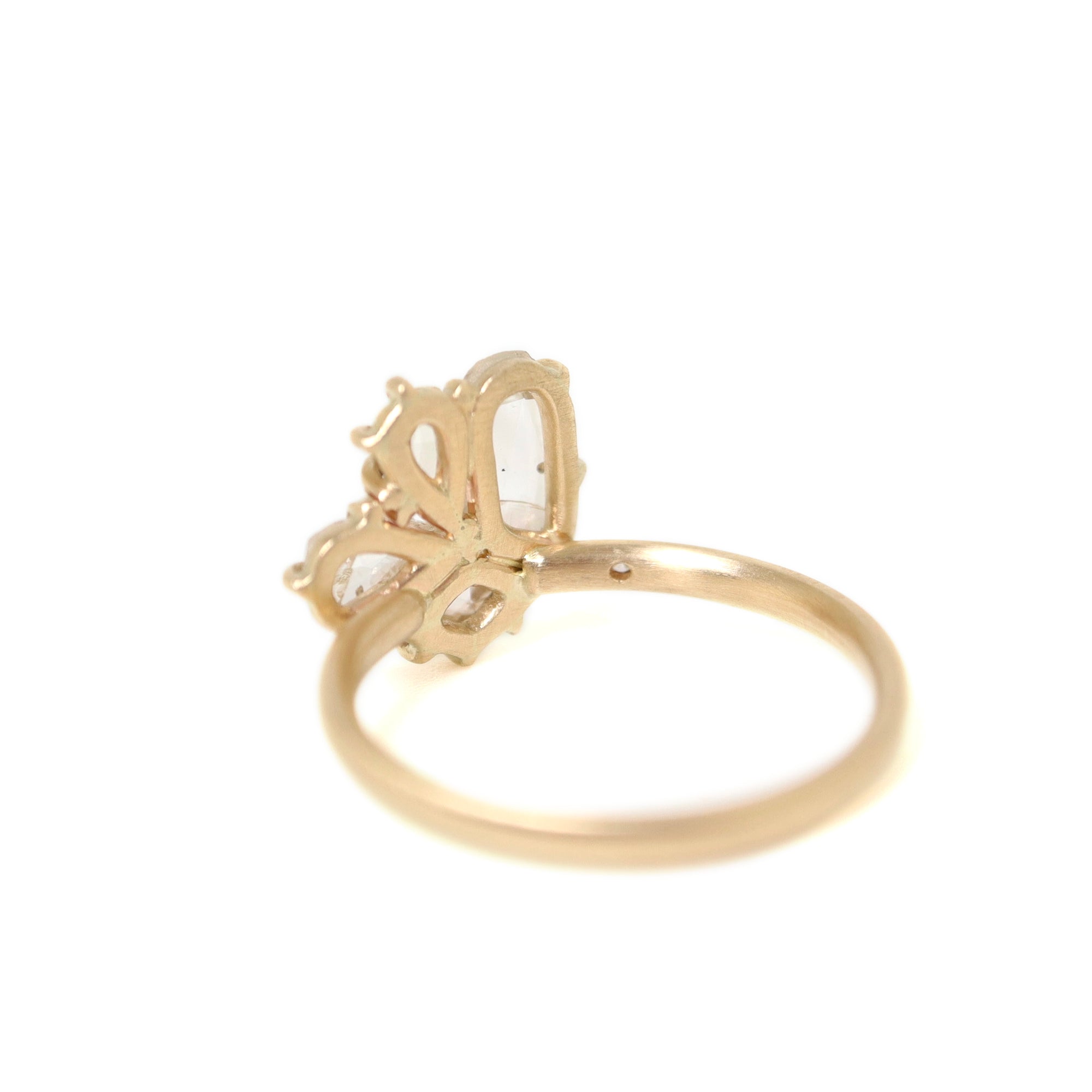 Mosaic rose cut diamond vanity ring by Hannah Blount