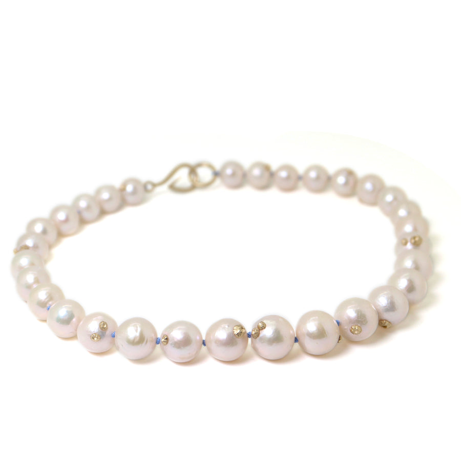 Persephone Pearl Ruthie B. Necklace with Barnacles