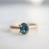0.88ct Montana Sapphire Vanity Ring in 14k solid gold with four prongs. 