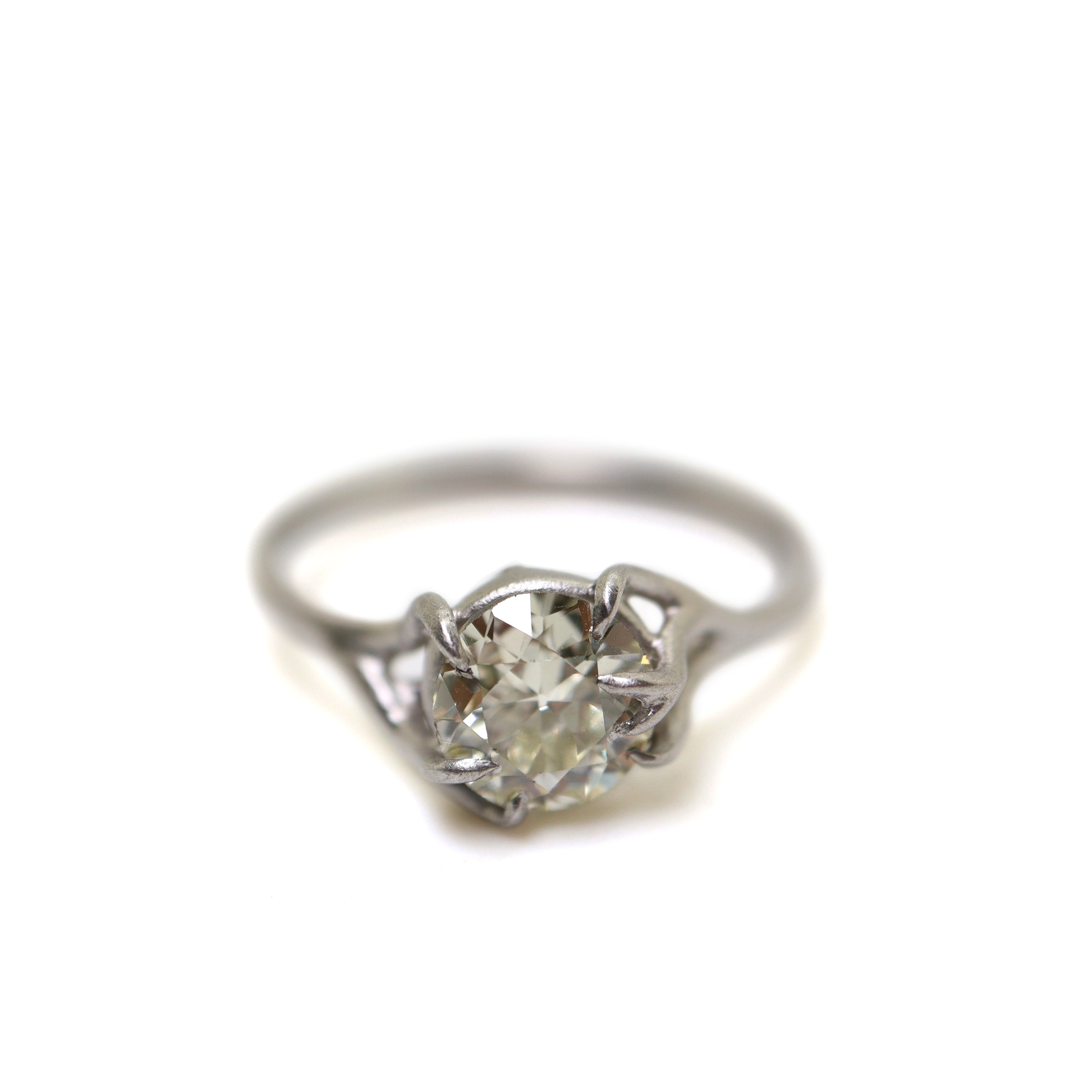 Diamond platinum branch ring
