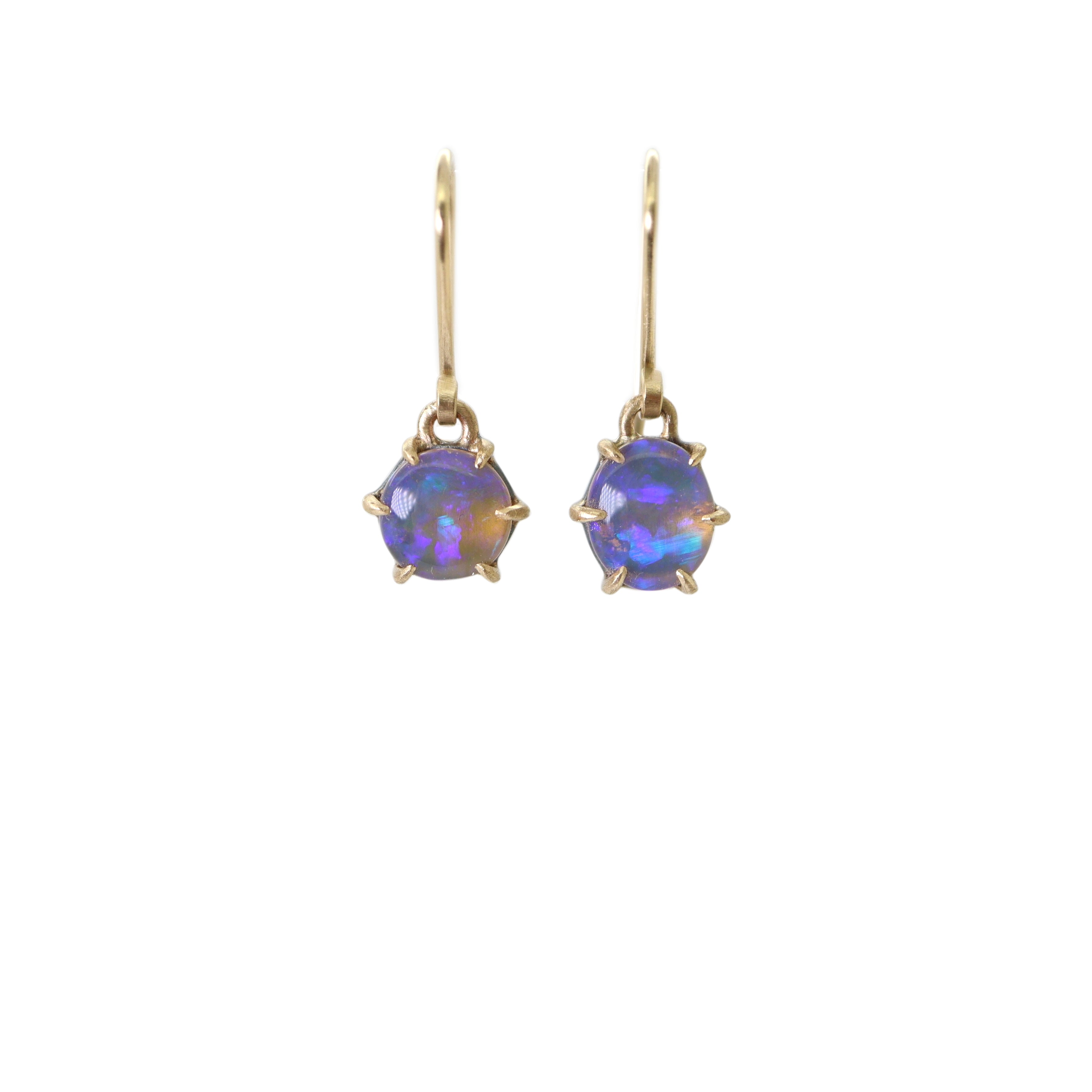 Opal gold earrings by Hannah Blount