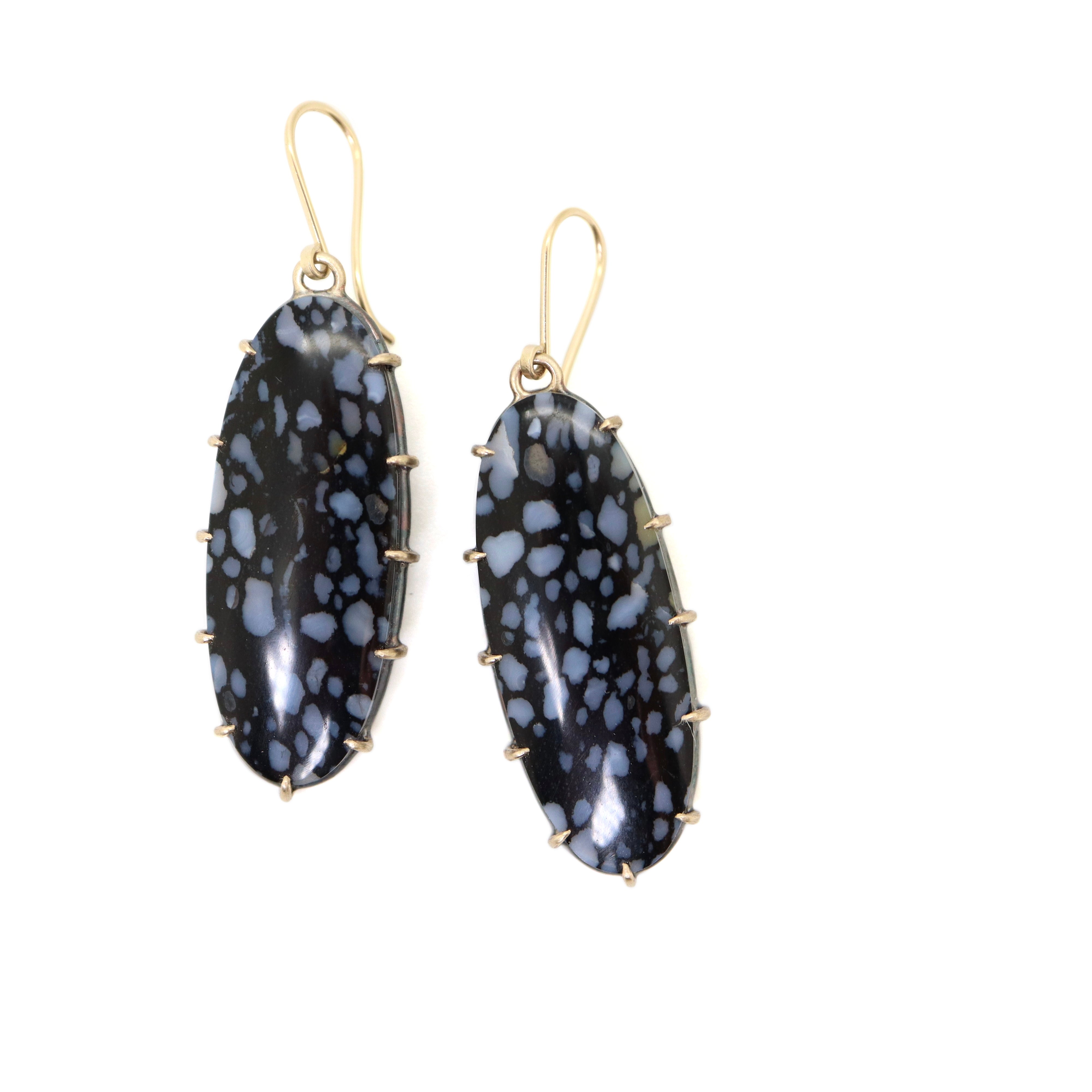 19.5ct petrified palm wood Vanity earrings by Hannah Blount
