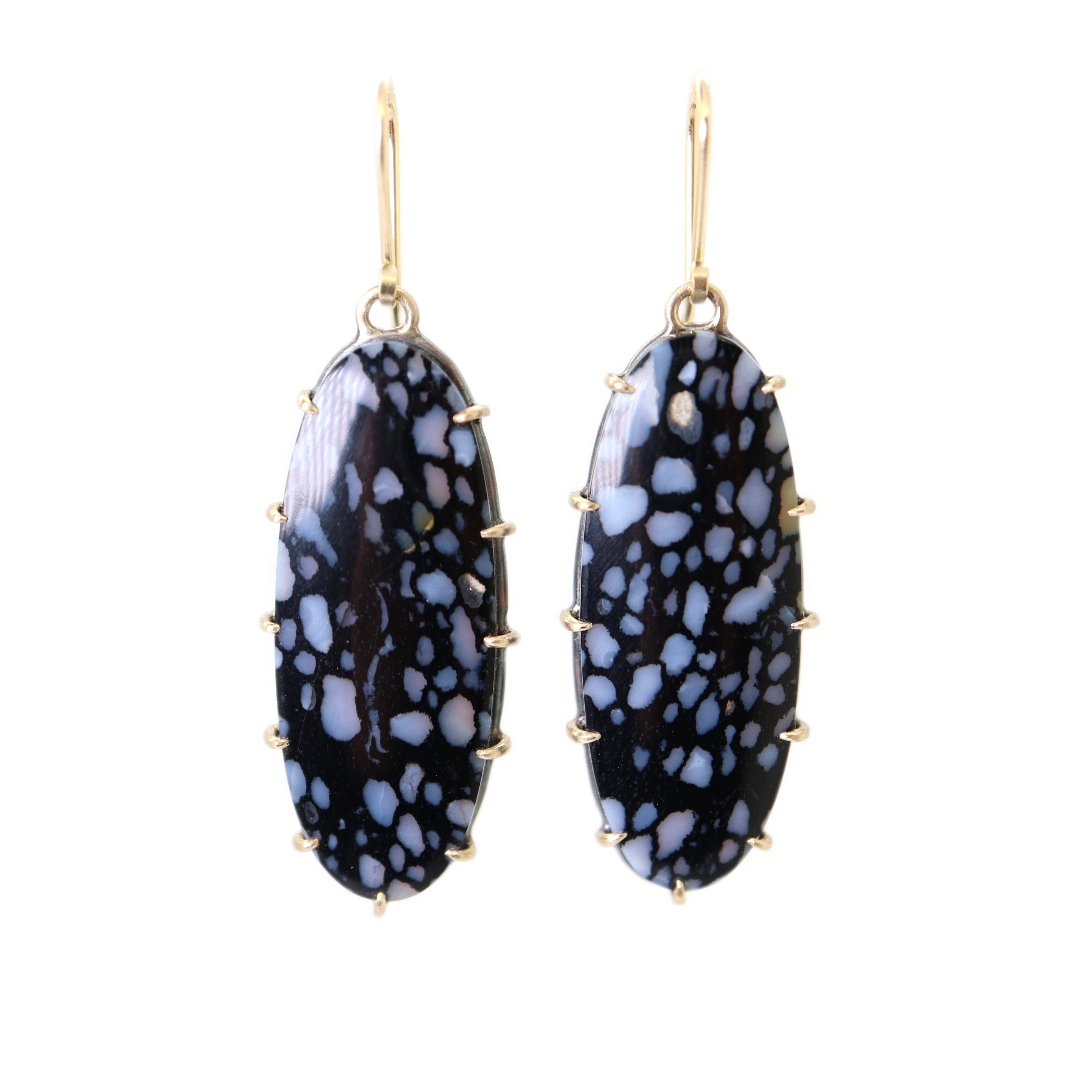 19.5ct petrified palm wood Vanity earrings by Hannah Blount