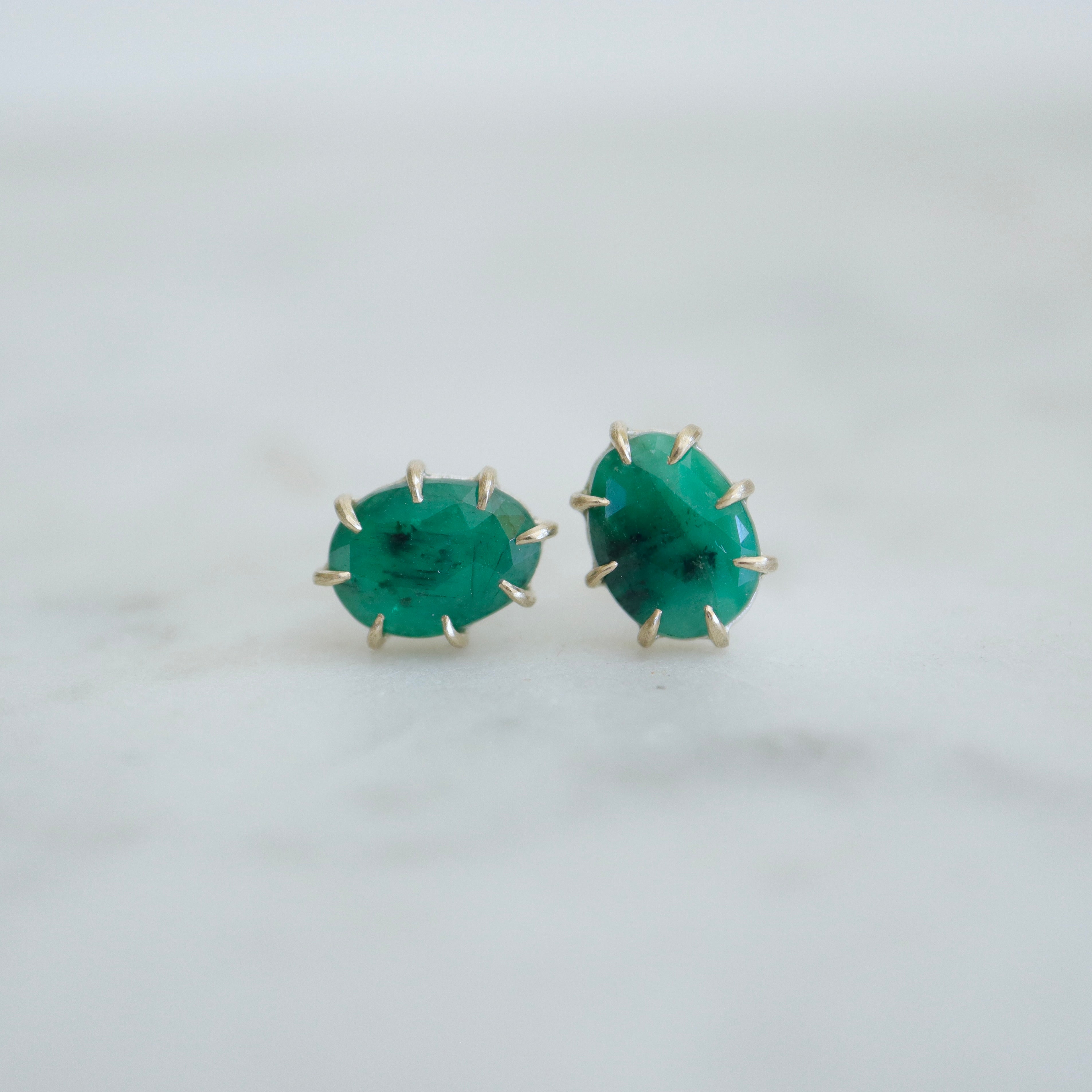 Forest Grass Emerald Vanity Studs