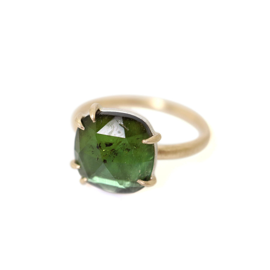 3.15ct green tourmaline vanity ring by Hannah Blount