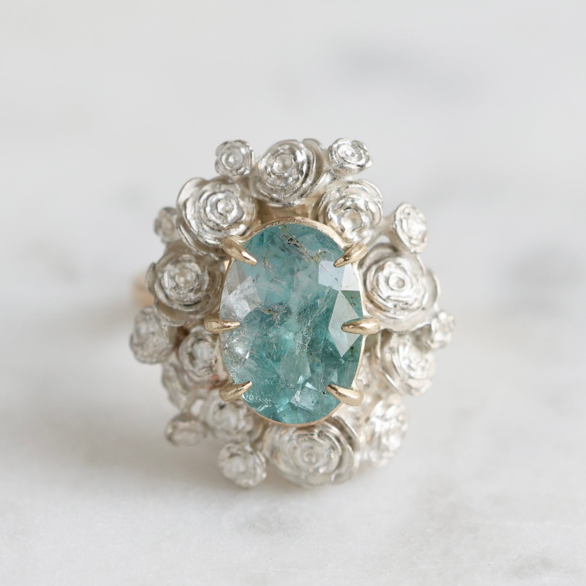 Sunrise Tourmaline Garden Wreath Ring