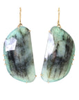 Emerald vanity earrings by Hannah Blount