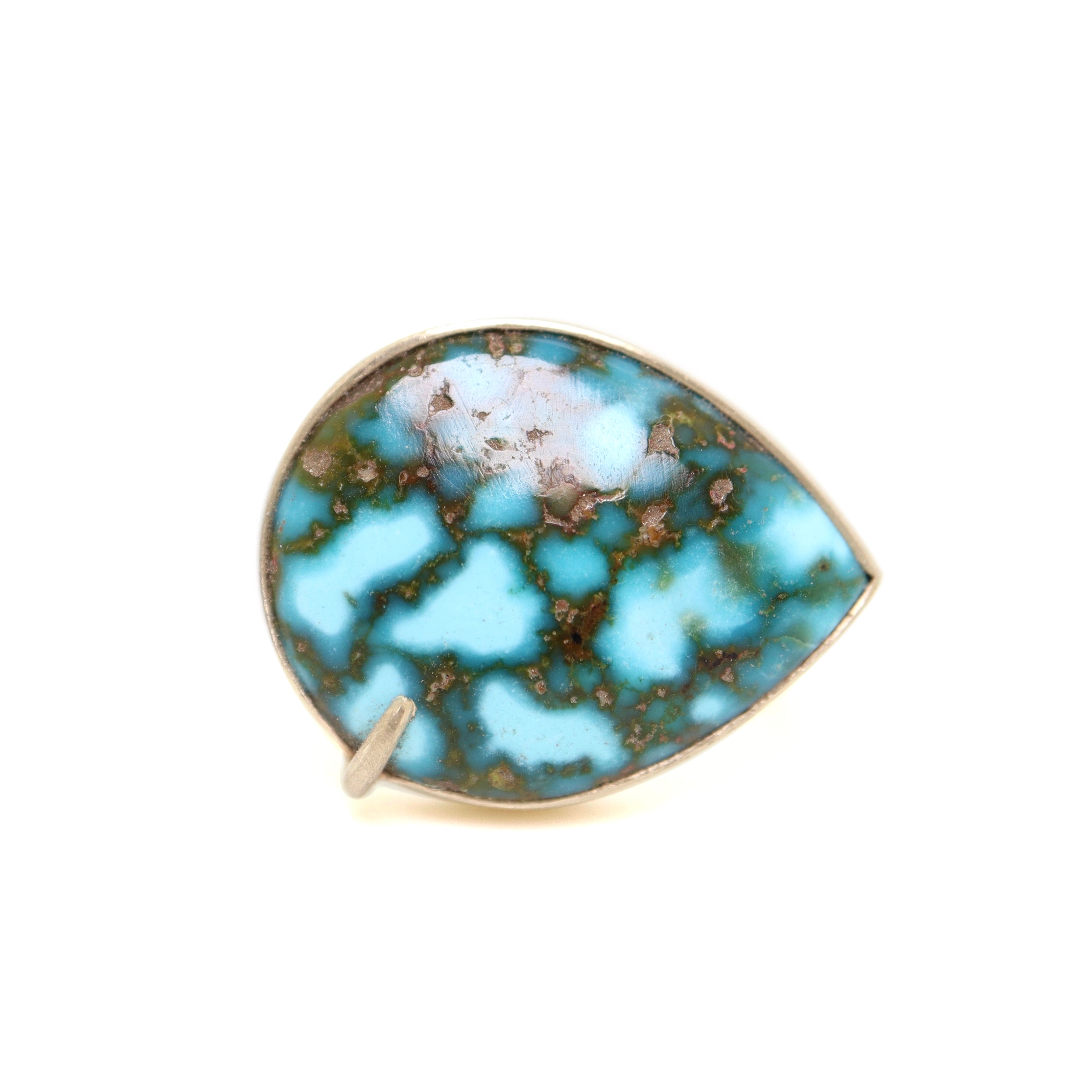 Turquoise gold vanity ring