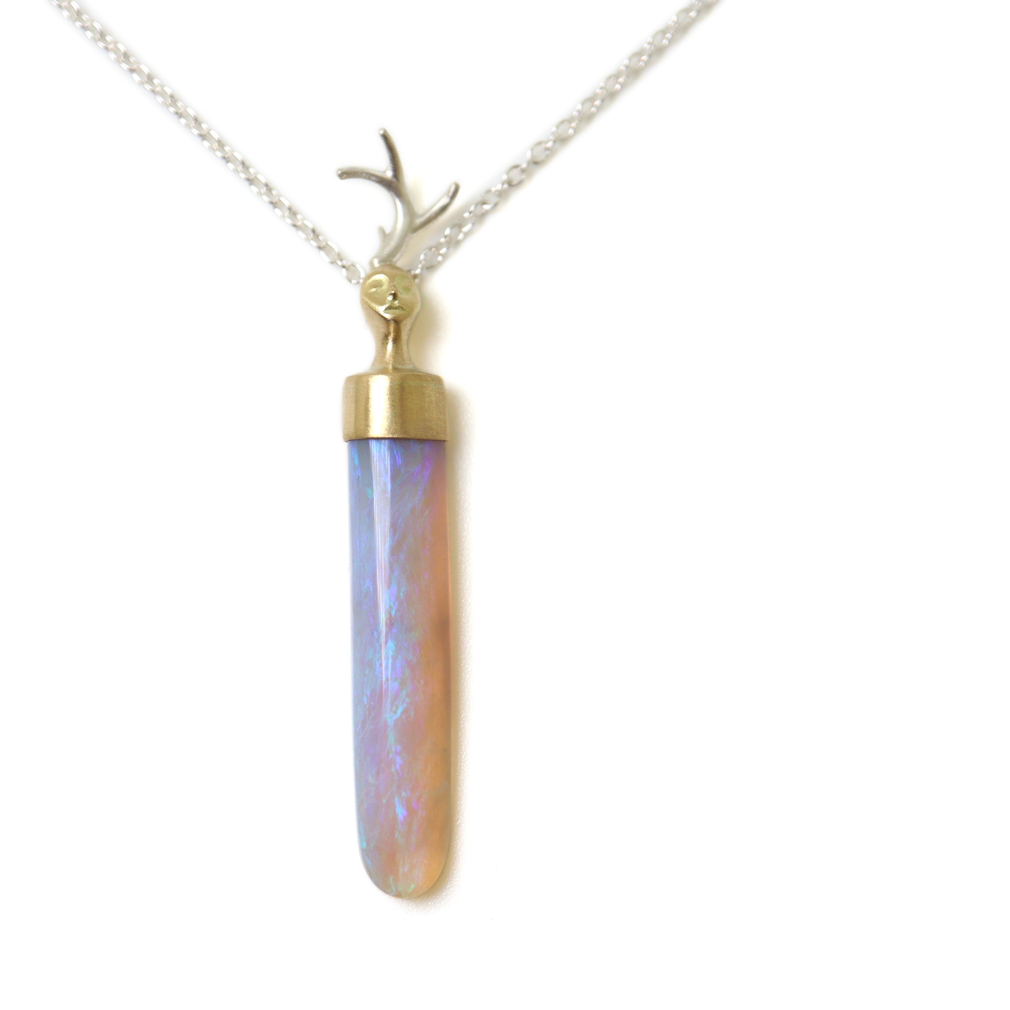 Opal Artemi cameo necklace by Hannah Blount