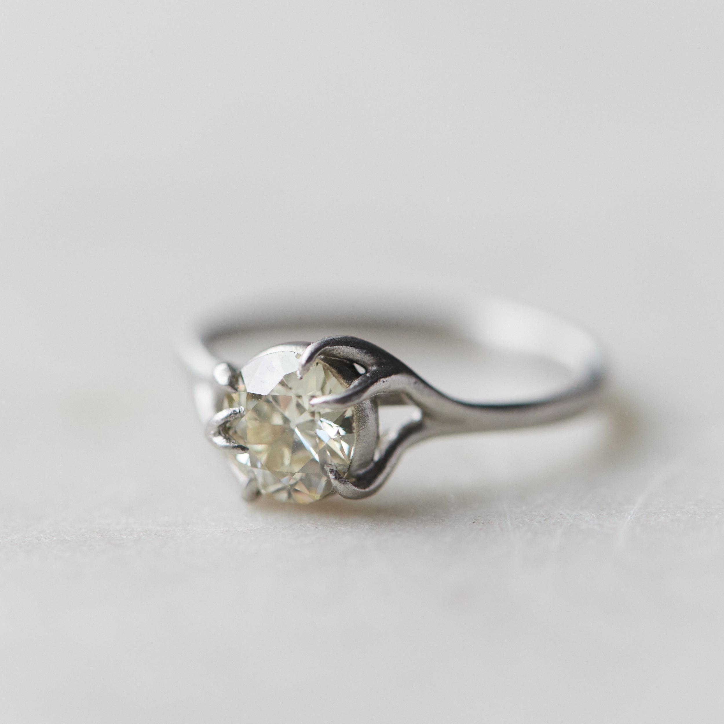 Diamond platinum branch ring