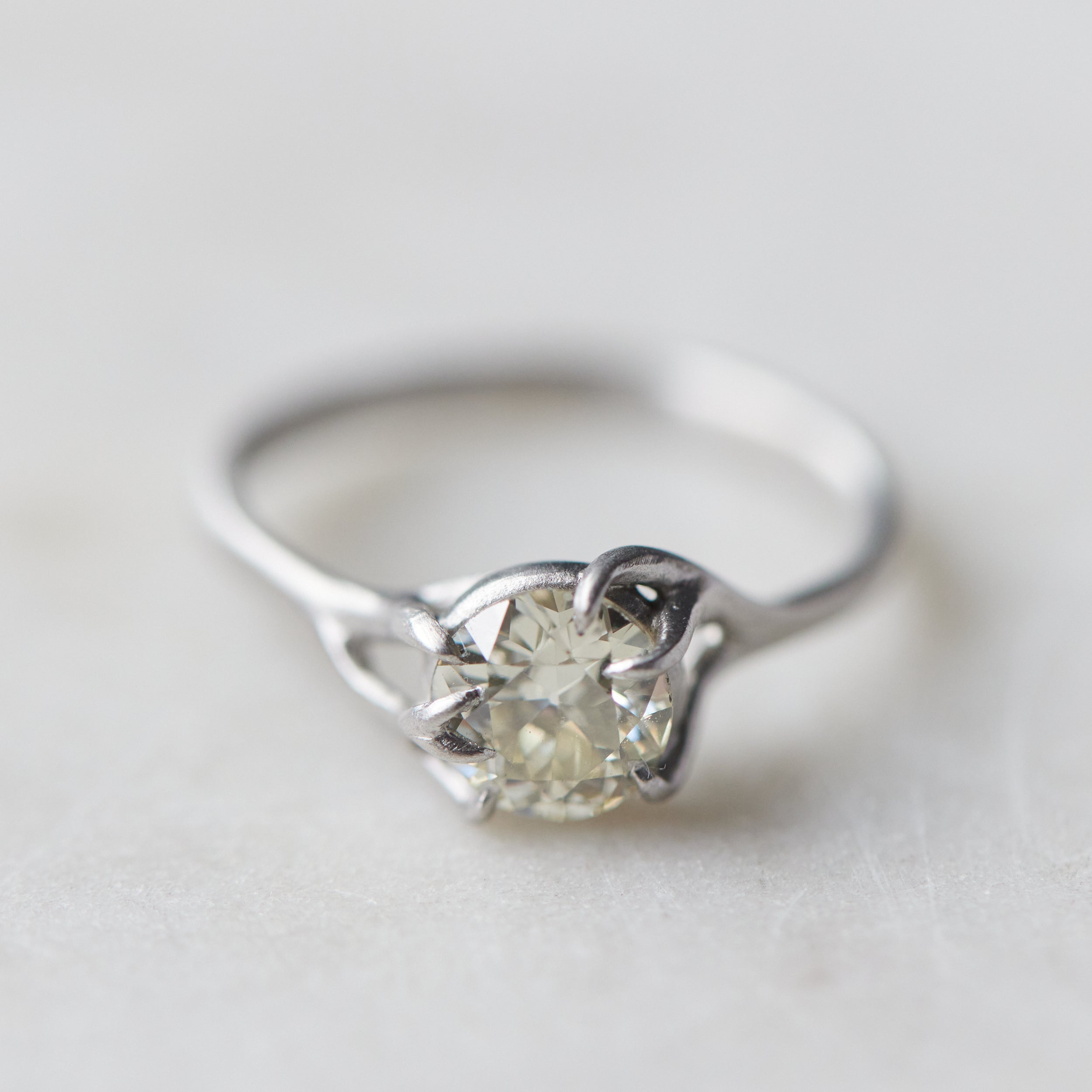 Diamond platinum branch ring