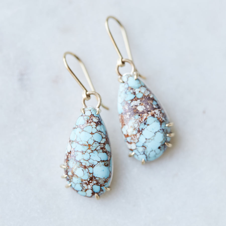 Turquoise vanity earrings by Hannah Blount
