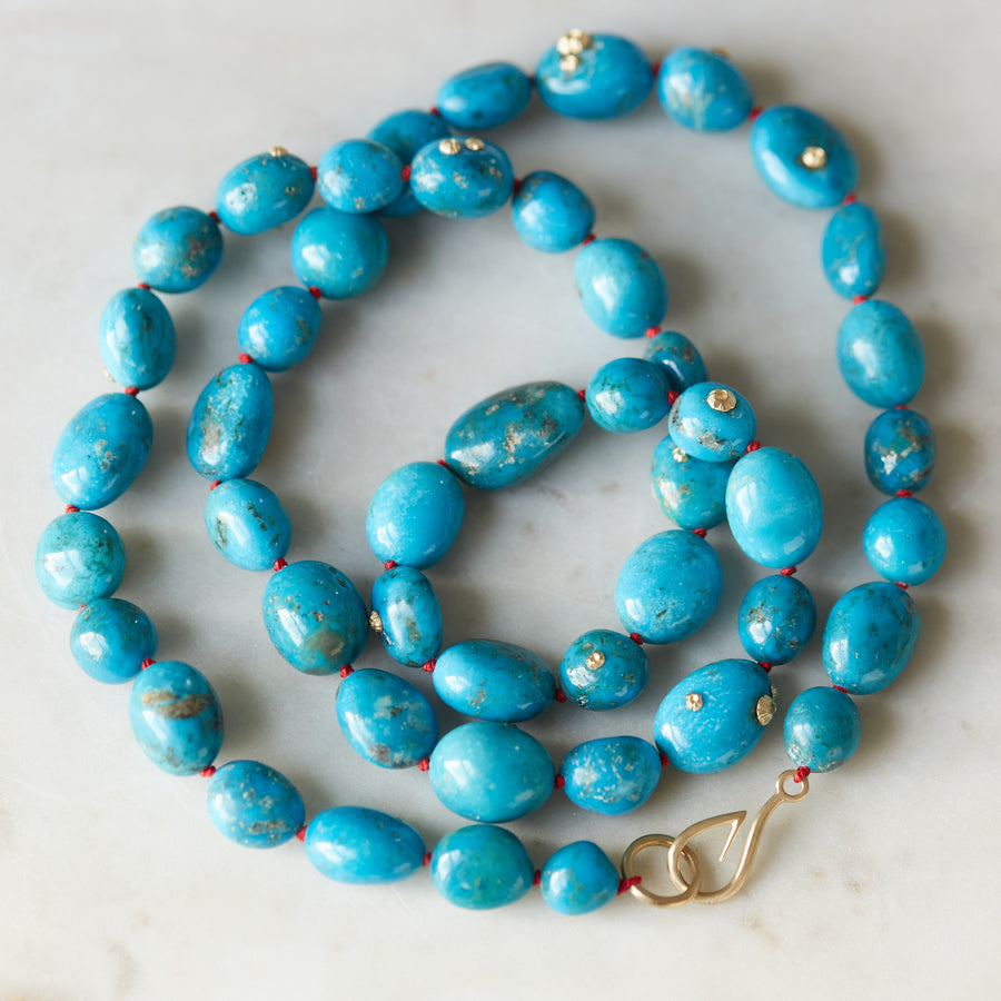 Turquoise strand necklace by Hannah Blount