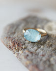 Aquamarine vanity ring by Hannah Blount