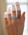 Aquamarine vanity ring by Hannah Blount