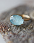 Aquamarine vanity ring by Hannah Blount