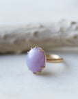 Lilac chalcedony vanity ring by Hannah Blount
