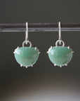 Chalcedony green vanity earrings by Hannah Blount