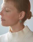 Chalcedony green vanity earrings by Hannah Blount