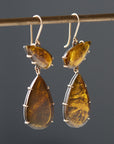 Brown tourmaline earrings by Hannah Blount