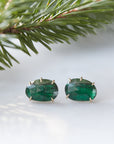 Emerald vanity studs by Hannah Blount