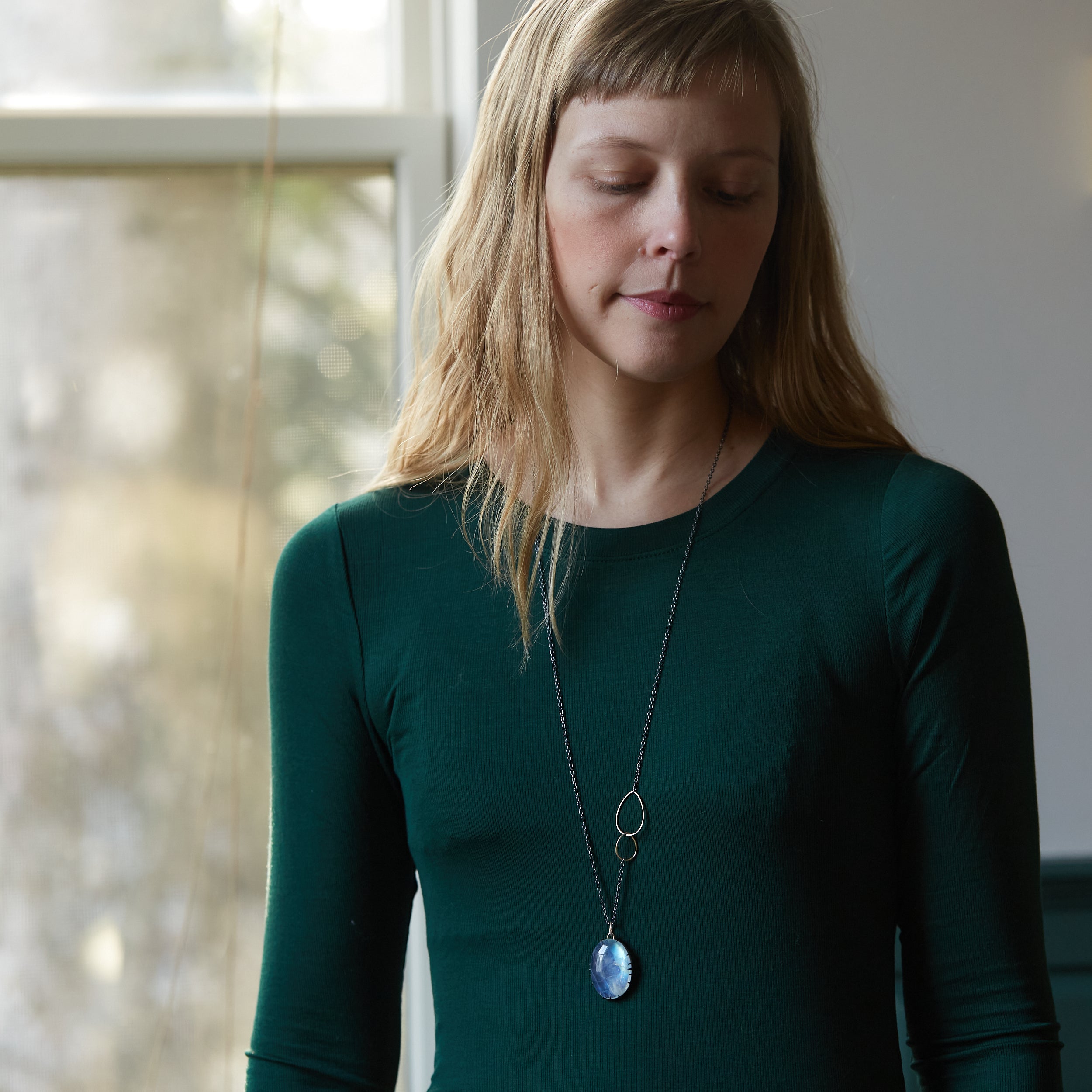 Moonstone vanity necklace by Hannah Blount