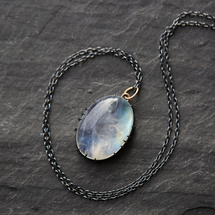 Moonstone vanity necklace by Hannah Blount