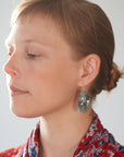 Emerald vanity earrings by Hannah Blount