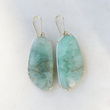 Emerald vanity earrings by Hannah Blount