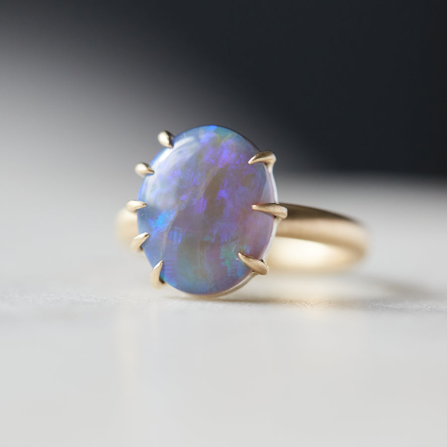 Opal vanity gold ring by Hannah Blount
