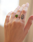Green tourmaline vanity ring by Hannah Blount