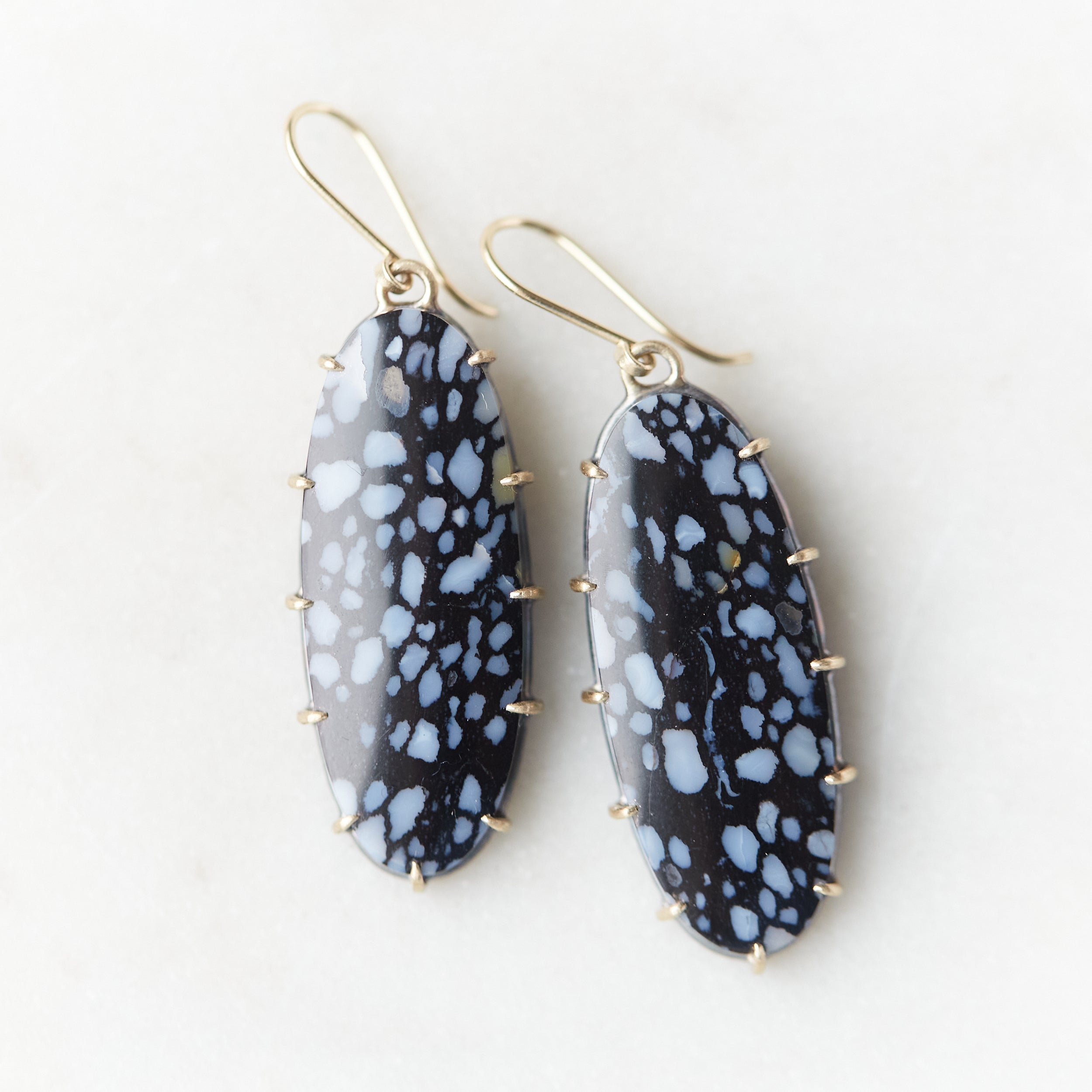 19.5ct petrified palm wood Vanity earrings by Hannah Blount