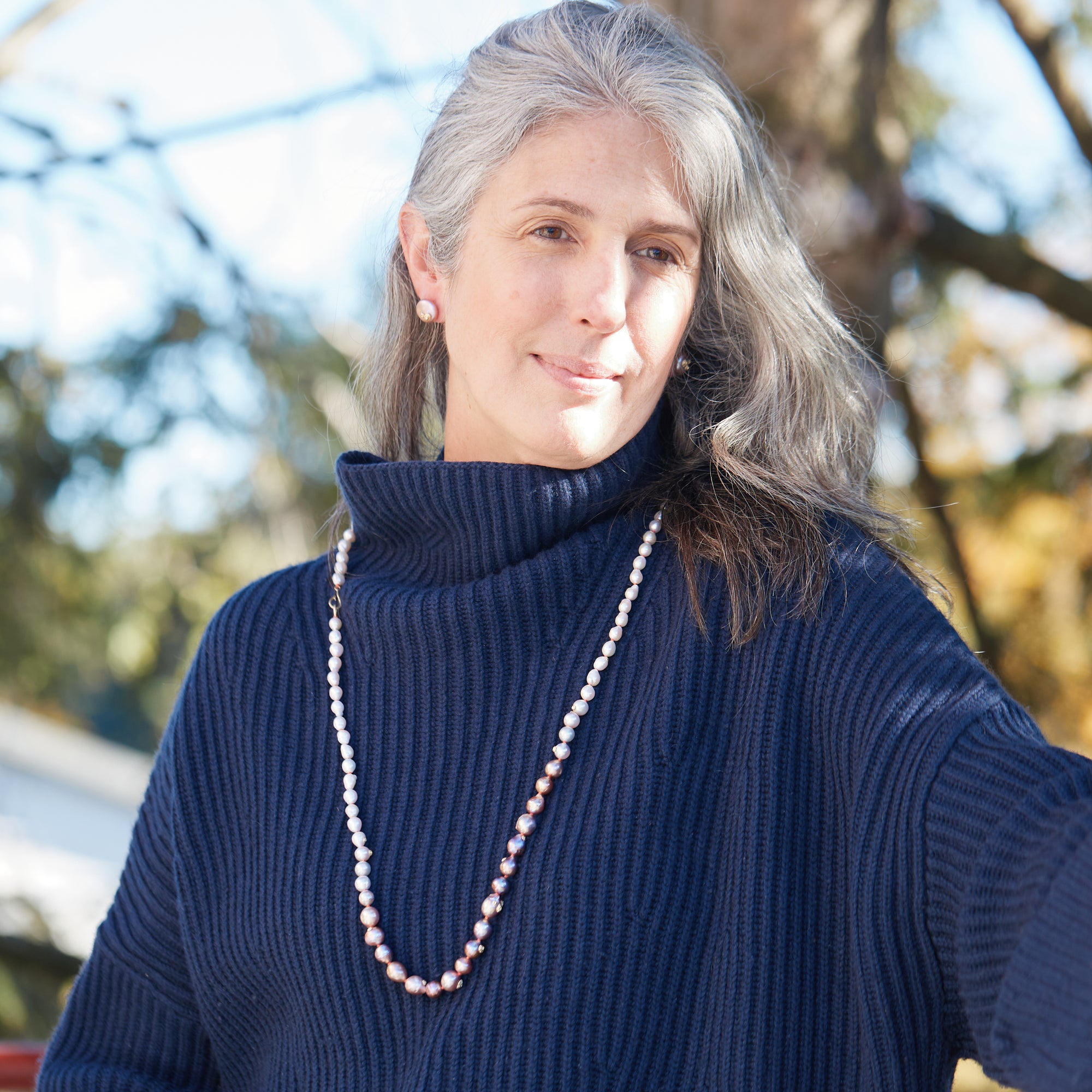 Pearl strand necklace by Hannah Blount