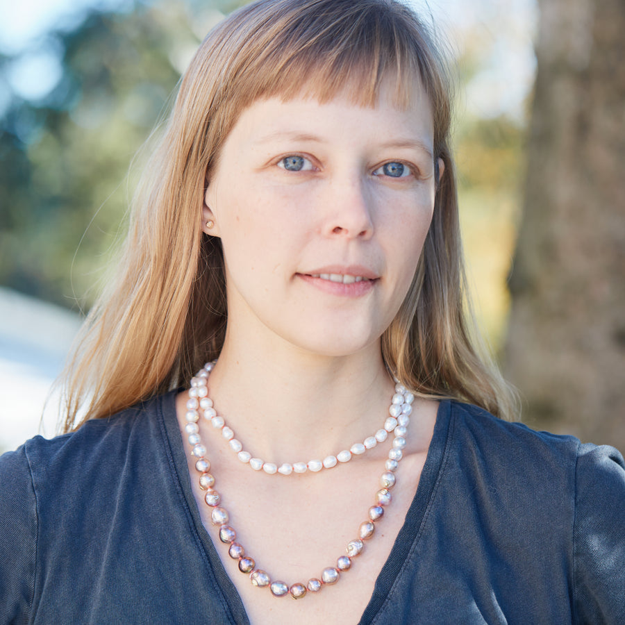 Pearl strand necklace by Hannah Blount