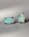 Raw opal vanity studs by Hannah Blount