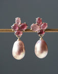 Pearl + Tourmaline Mosaic Vanity Earrings