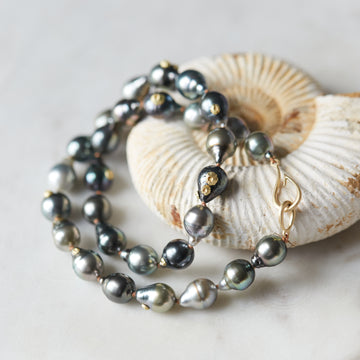 Tahitian pearl strand necklace by Hannah Blount