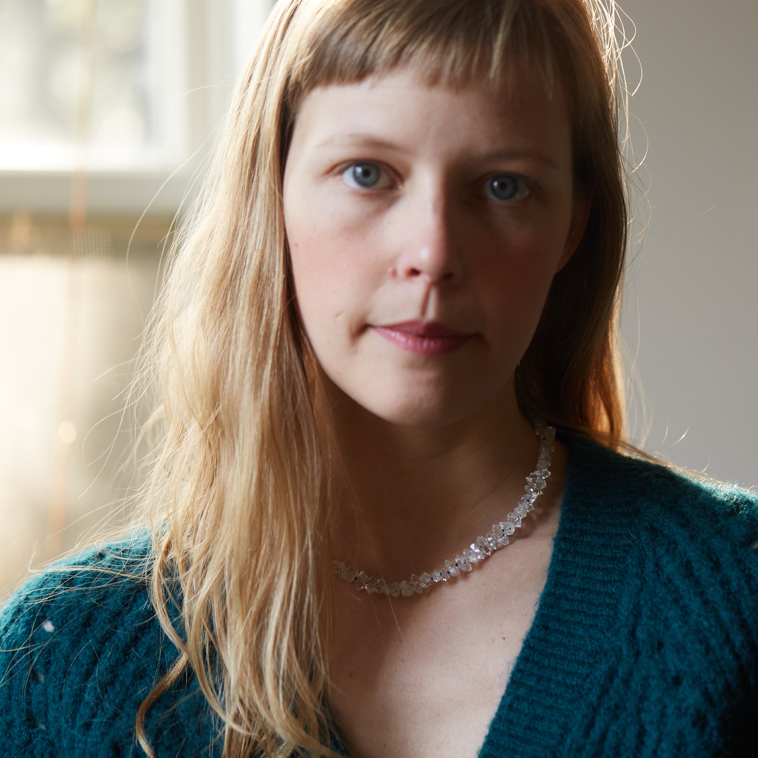 Herkimer strand necklace by Hannah Blount