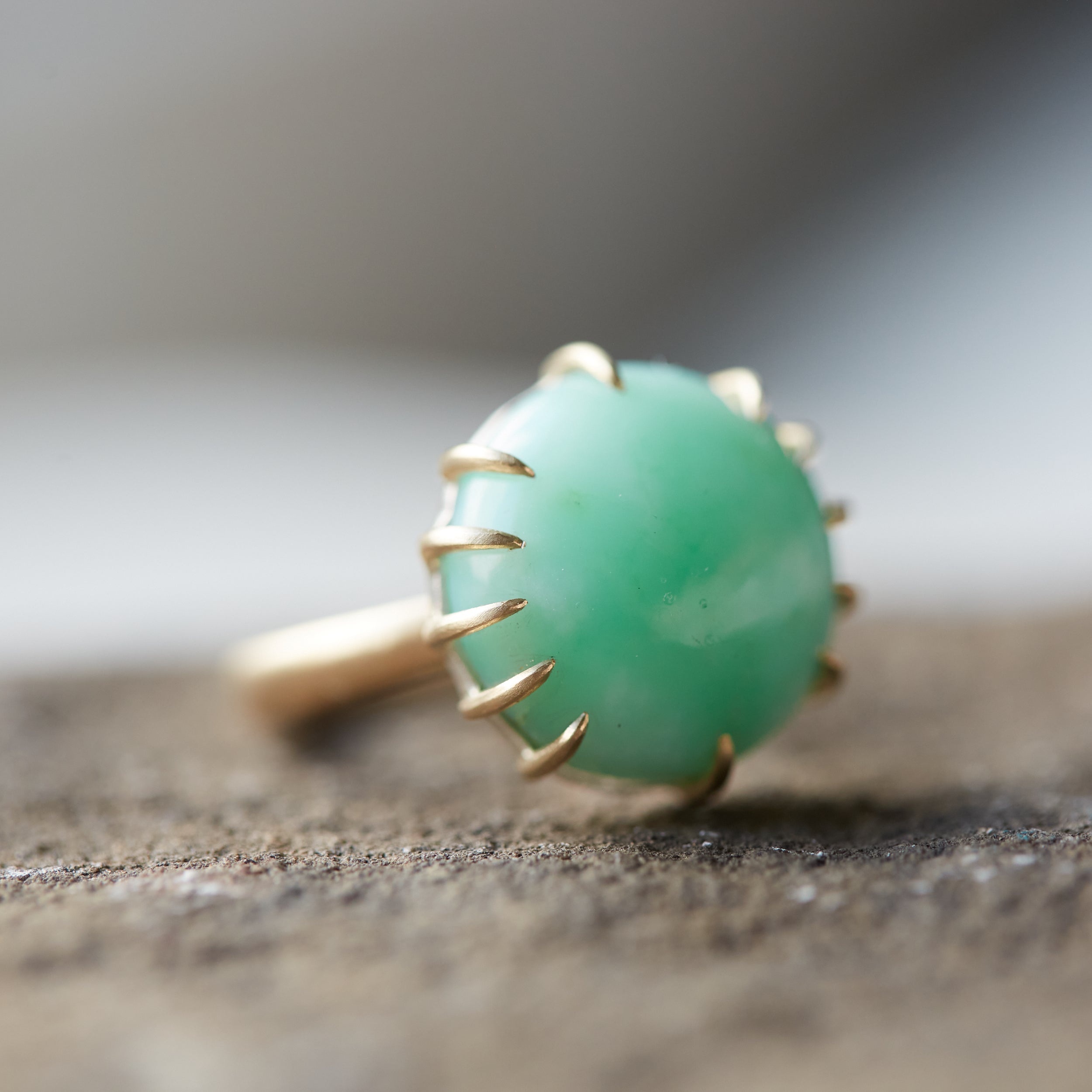 Chrysoprase Vanity Ring by Hannah Blount