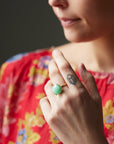 The Sound Of Green Chrysoprase Vanity Ring