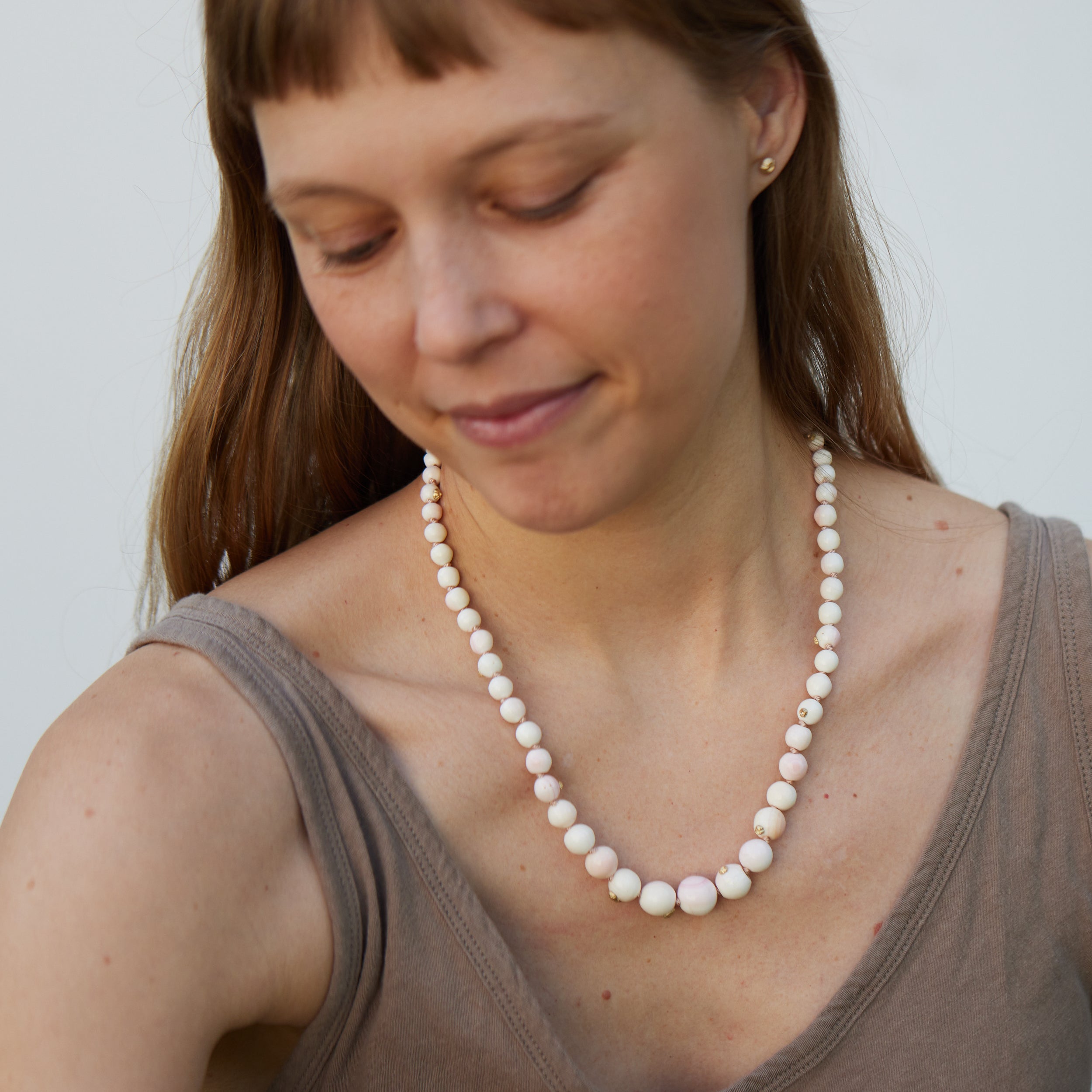 Coral strand necklace
