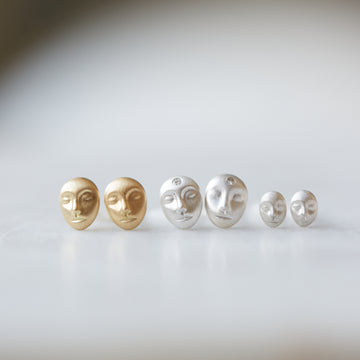 Cameo studs by Hannah Blount